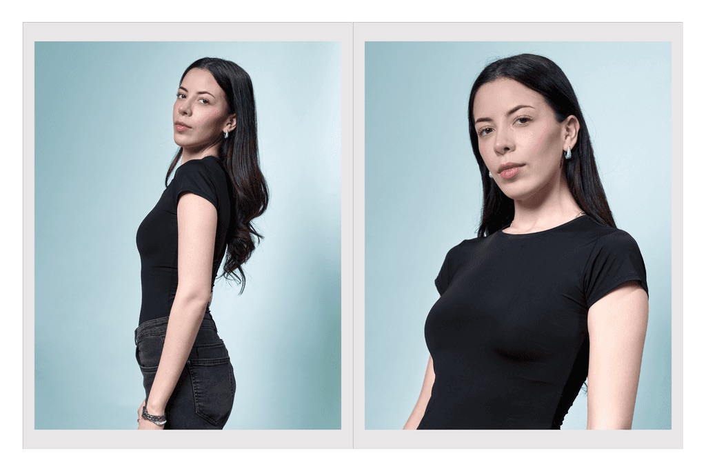 Comp card de Andrea Campos