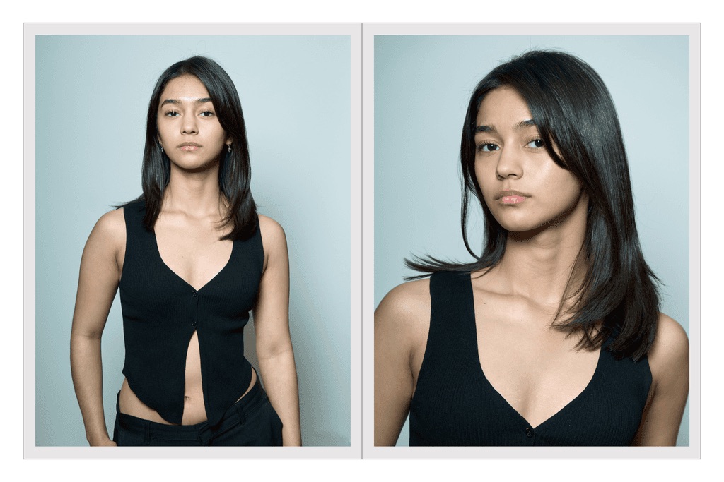 Comp card de Angela Juárez