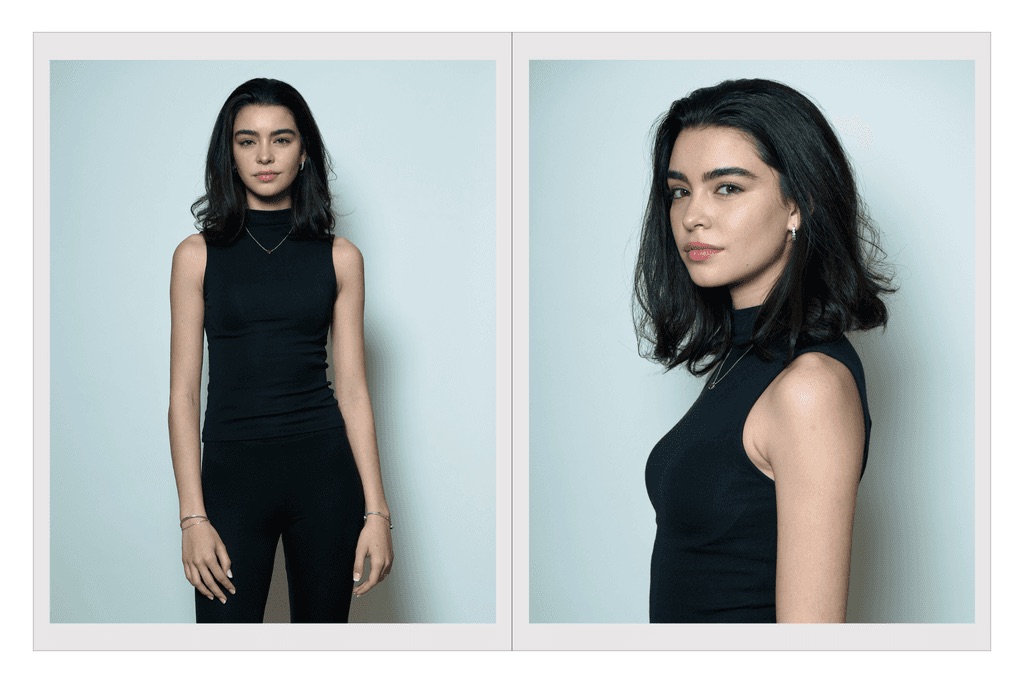 Comp card de Lucía Lozano